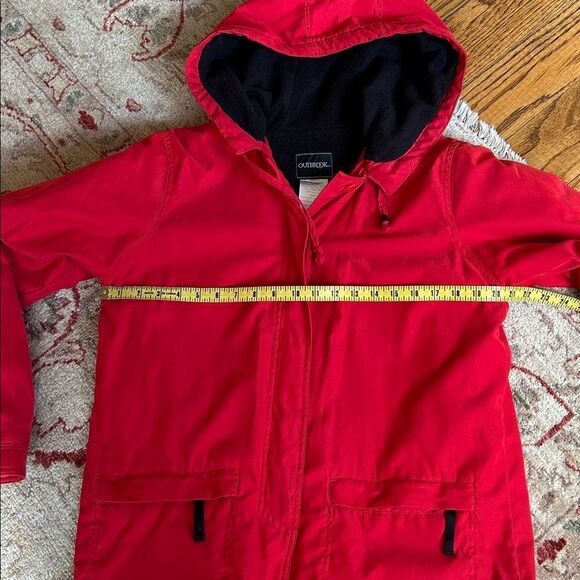 Outbrook Fleece Lined Women's Red Hooded Jacket Size Medium - Picture 7 of 11